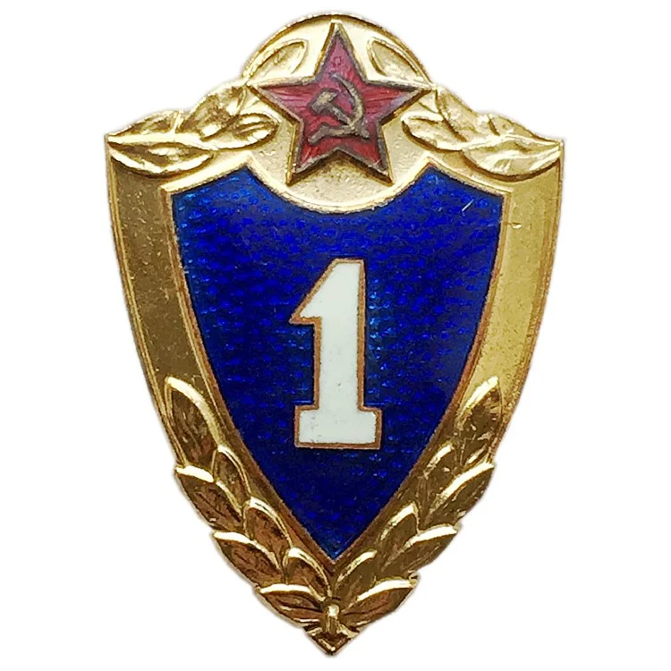 Значок солдата СССР, красный, пять звезд, уровень 1, 2, 3, медные эмалированные пуговицы, брошь в виде медали