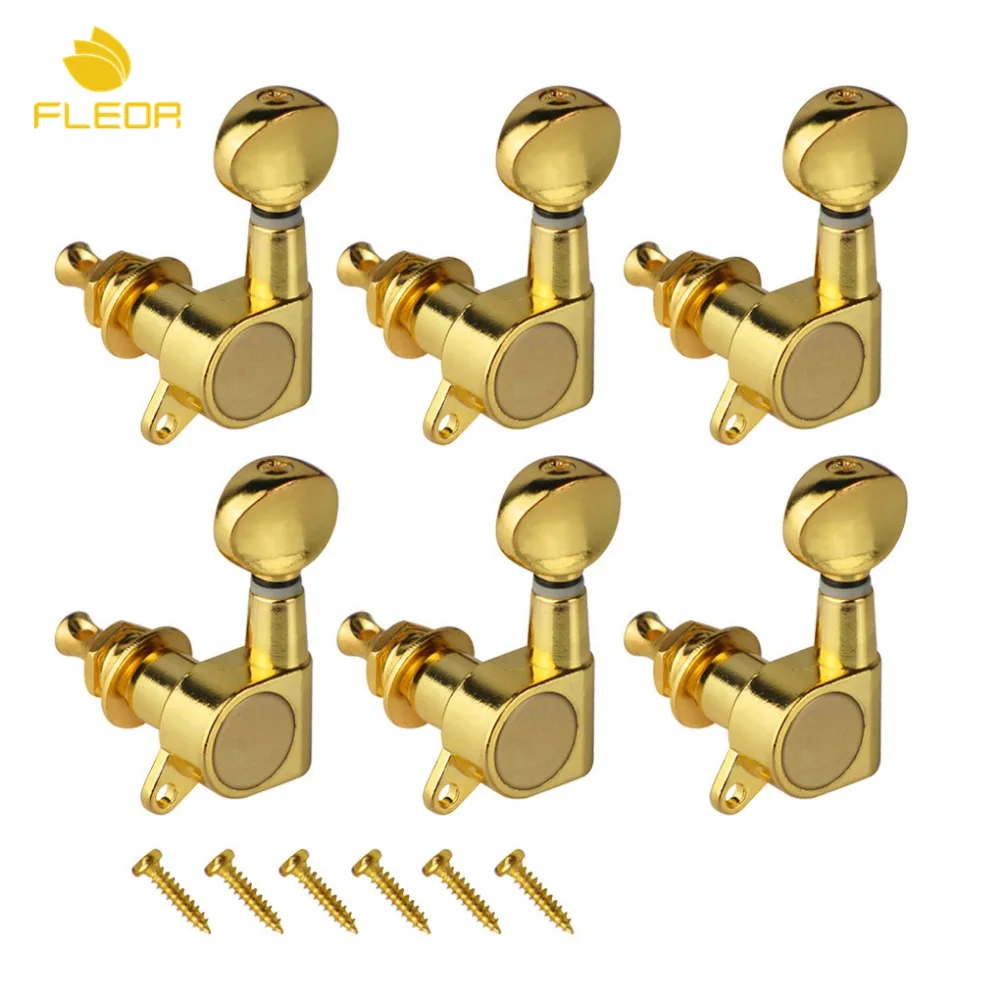 FLEOR 6 шт./компл. левый полностью запечатанный Электрогитара Колки гвоздики