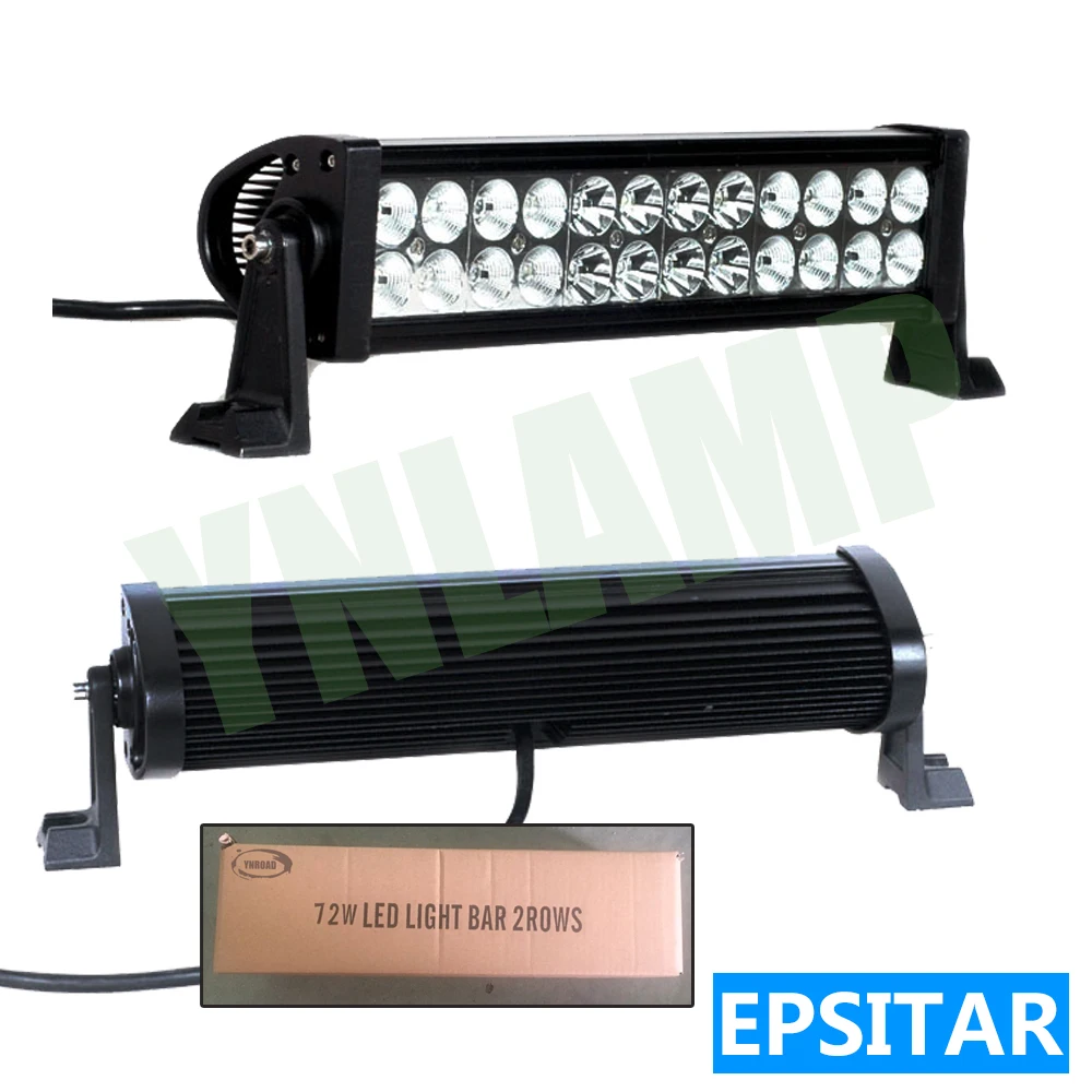 YNROAD 13 5 дюймов 72 Вт Epistar двухрядная Светодиодная светильник РА дальнего света для