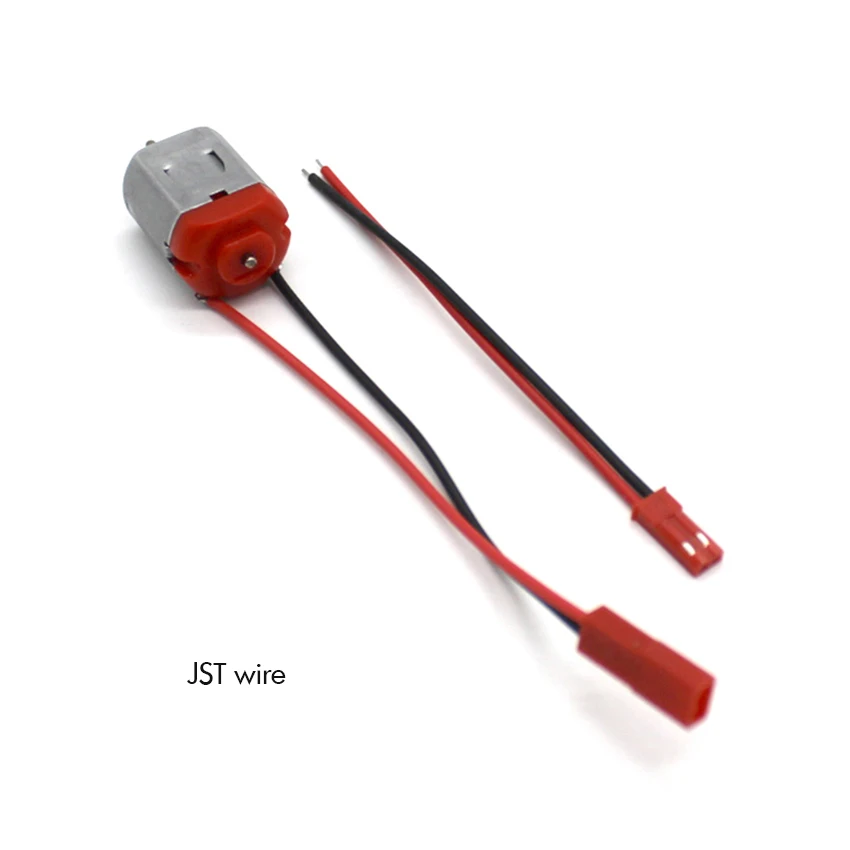 

130 Motor with Wire 3V DIY Model Motor 16500 Rpm, Shaft Dia: 2mm JST 2 Pin/ Dupont Wire/ Alligator Clip Plug Connector Motor