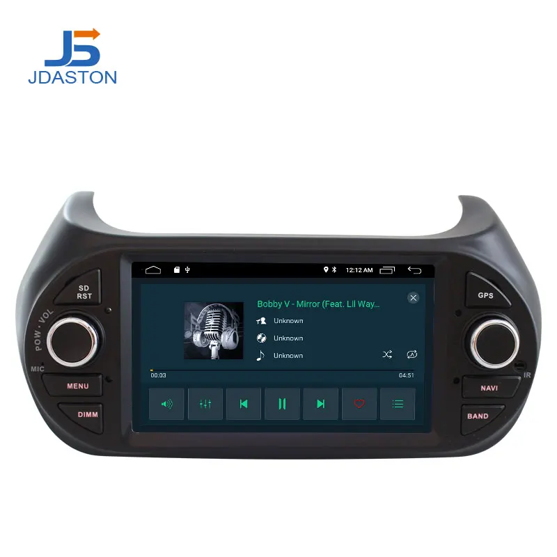 JDASTON Android 10 Автомобильный мультимедийный плеер для Fiat Fiorino Citroen Nemo Peugeot Bipper GPS