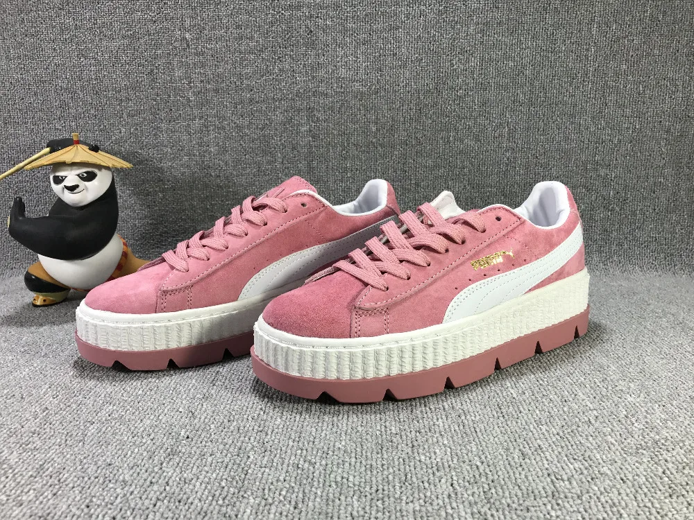 2018New поступление PUMA Fenty by Rihanna с тиснением Creeper замшевые кроссовки Для женщин