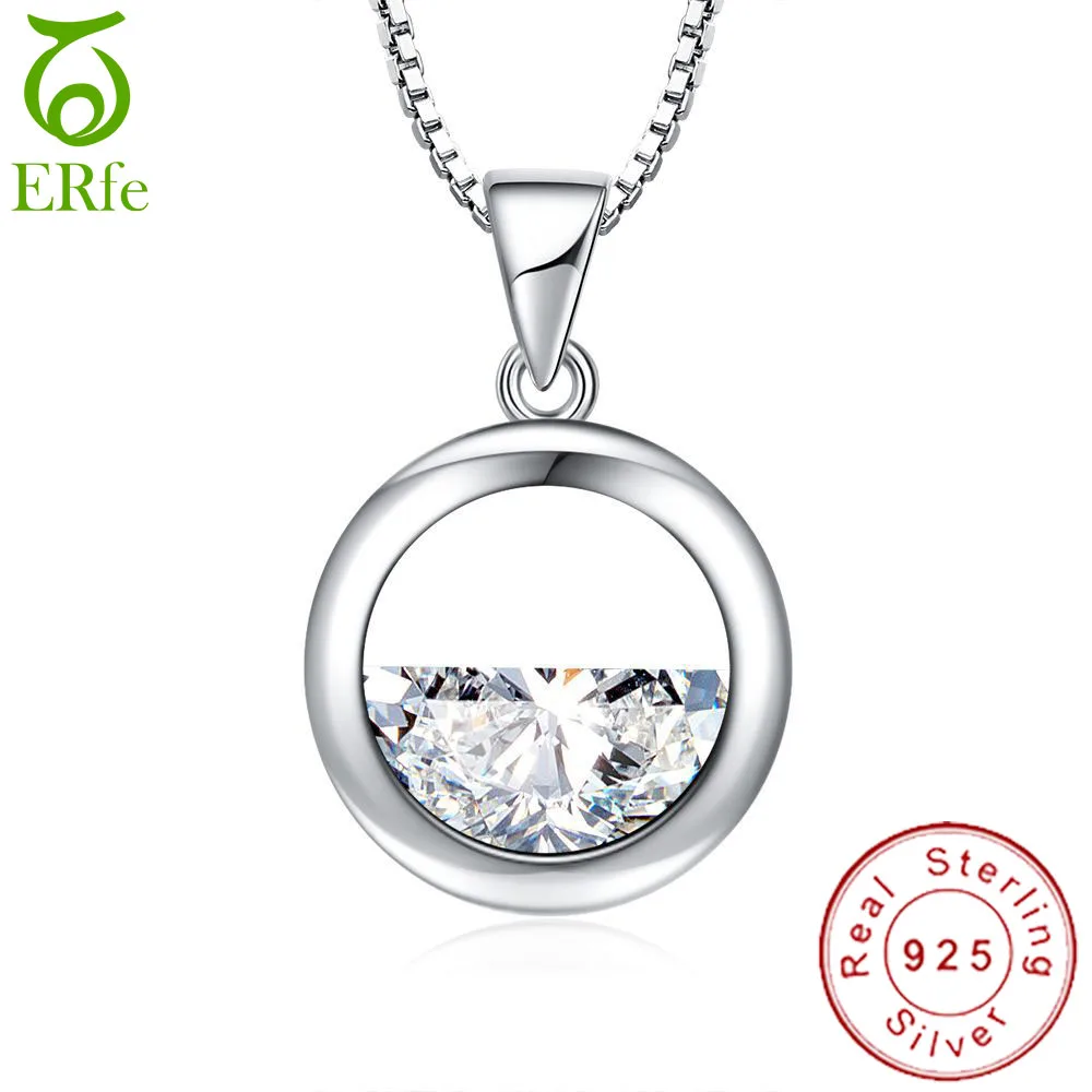 Милое минималистичное ожерелье из стерлингового серебра 925 пробы с полым круглым