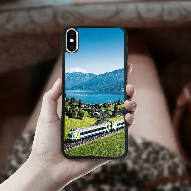 Black Mobile Phone Bag PC TPU Anti-knock Back Cover Soft Shell for iphone X Case Patterned XS Cases Fashion Train |