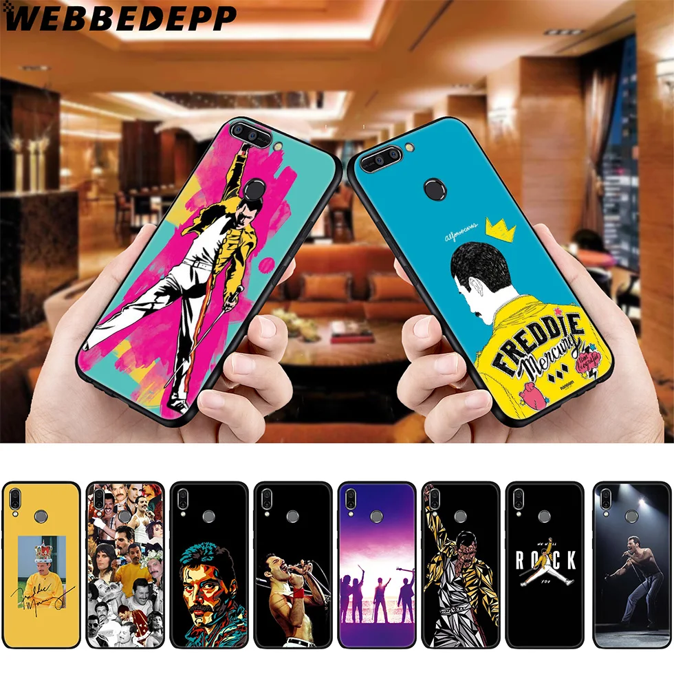 WEBBEDEPP Queen Freddie Mercury Soft Case for Huawei P8 P9 P10 P20 P30 Lite Pro P Smart Z Plus 2019 Y6 Prime 2018 2017 Mini |