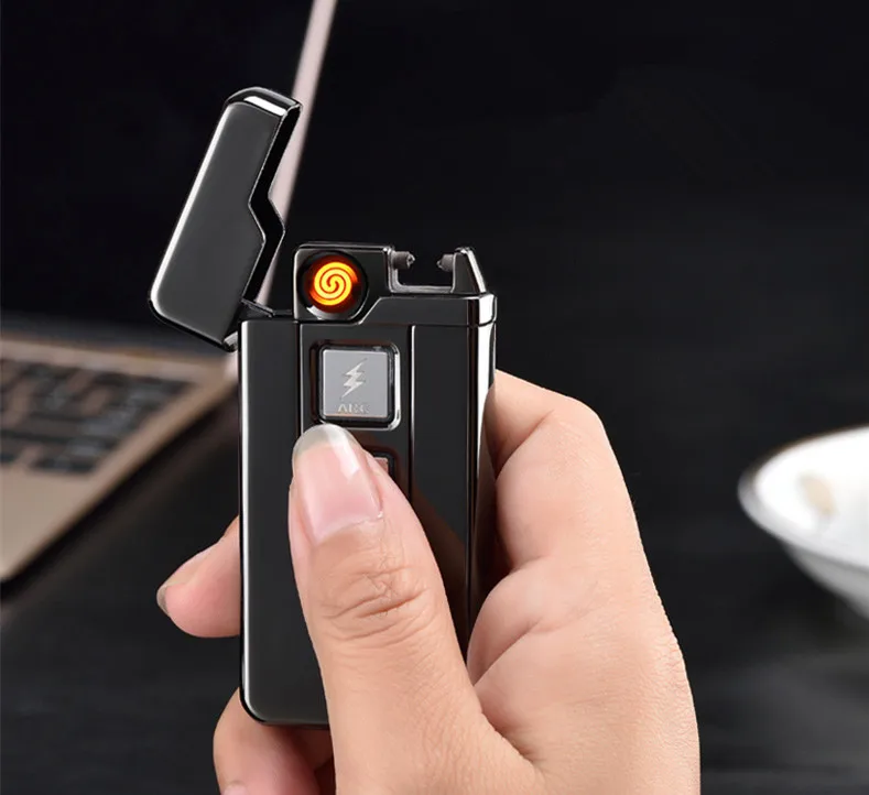 USB дуговые зажигалки зарядка ветрозащитная плазменная плита провод и ПЛАЗМА двухсторонняя креативная курительная зажигалка