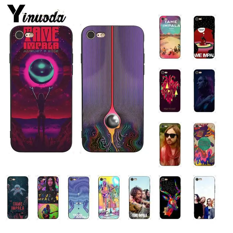 Yinuoda Tame Impala мягкий черный чехол для телефона iPhone 8 7 6 6S Plus 5 5S SE XR X XS MAX 11 11pro 11promax Coque