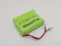 2pcslot new masterfire ni mh aa 3 6v 1800mah ni mh rechargeable battery cordless phone batteries pack with plugs