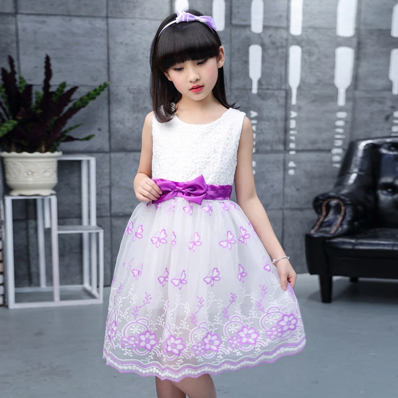 Принцессы Robes для Meninas цветы сарафан без рукавов официальная одежда