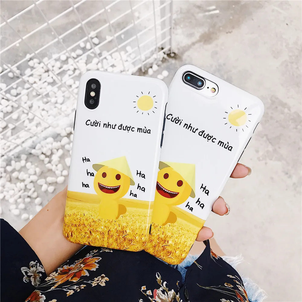 Cute Scarecrow Phone Case for Iphone XS XR MAX Rice Field All-inclusive IMD Soft Shell X 8 7 6 6s Plus Back Cases |