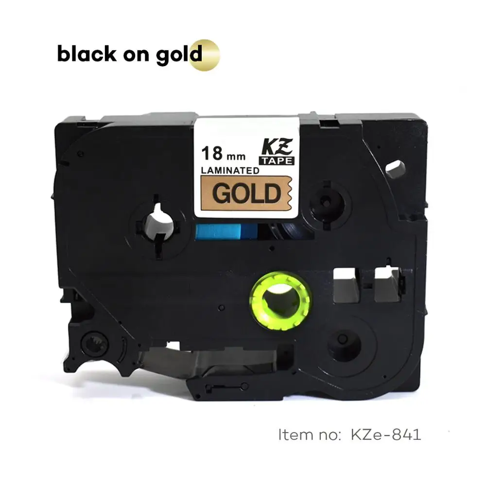 

CIDY 5 шт./лот 18 мм * 8 м черный на золотой TZe-841 TZ-841 TZE841 TZE 841 TZ 841 для p сенсорный совместимый принтер этикеток tz лента