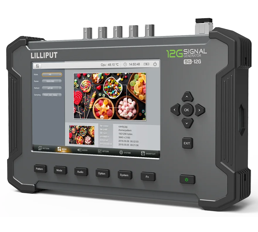 Lilliput SG-12G металлический каркас " ips экран 12G-SDI аудио монитор и генератор сигналов с 12G-SDI и SFP выход Встроенный аккумулятор