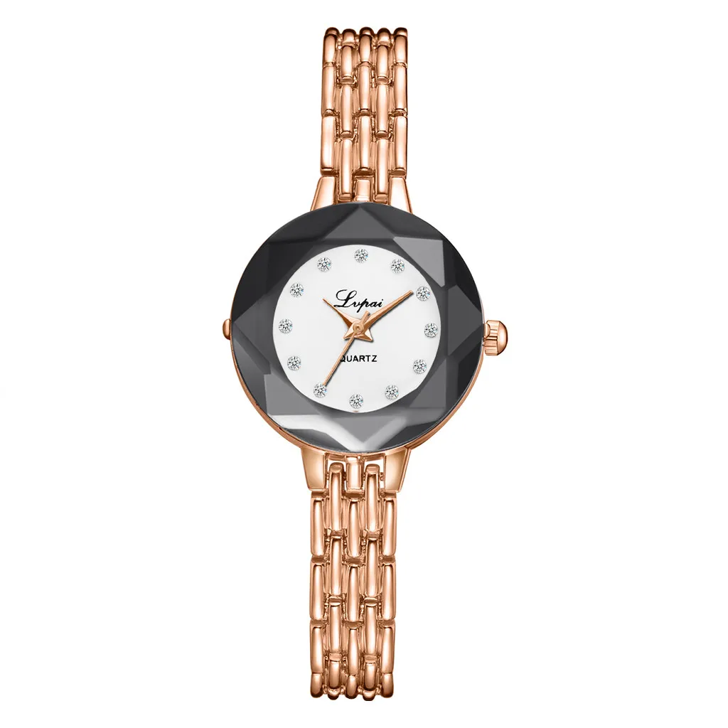 Повседневная мода Lvpai люксовый бренд Золотые женские часы с браслетом