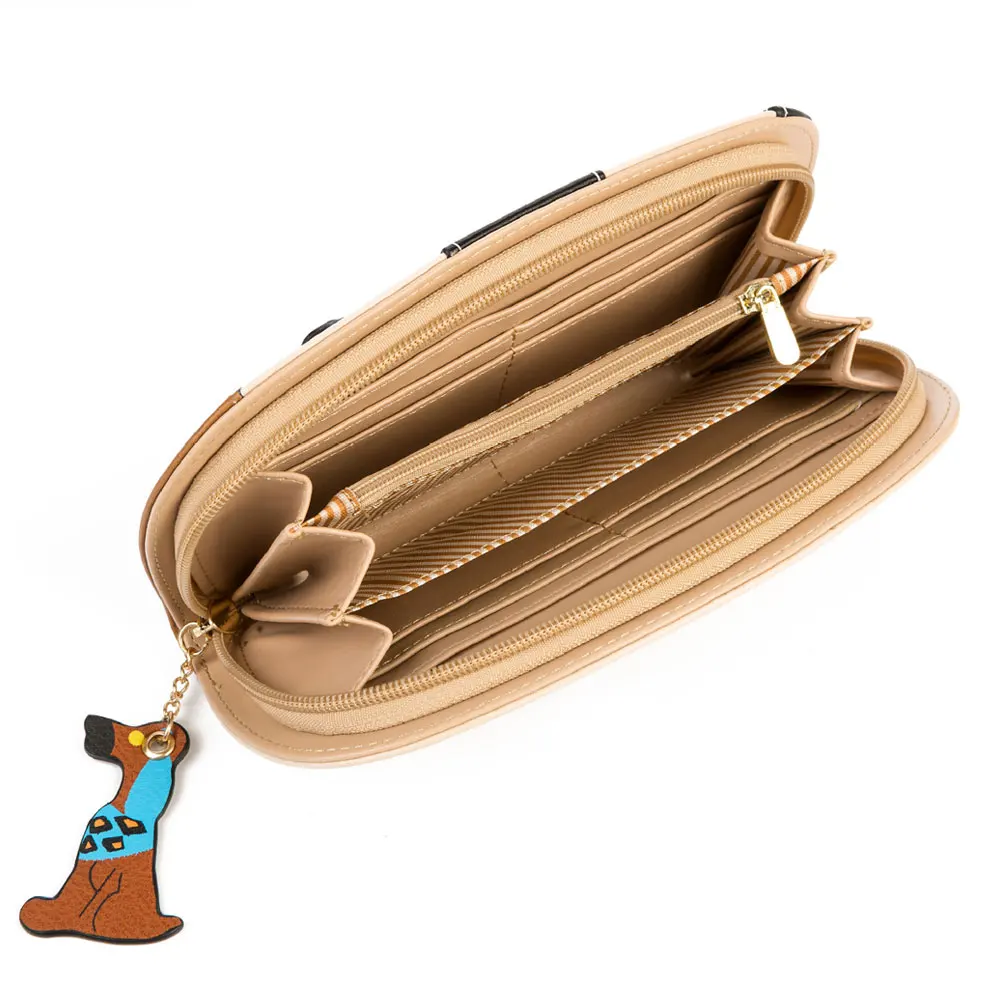 Кошелек женский из искусственной кожи с мультяшным рисунком кошелек собаки