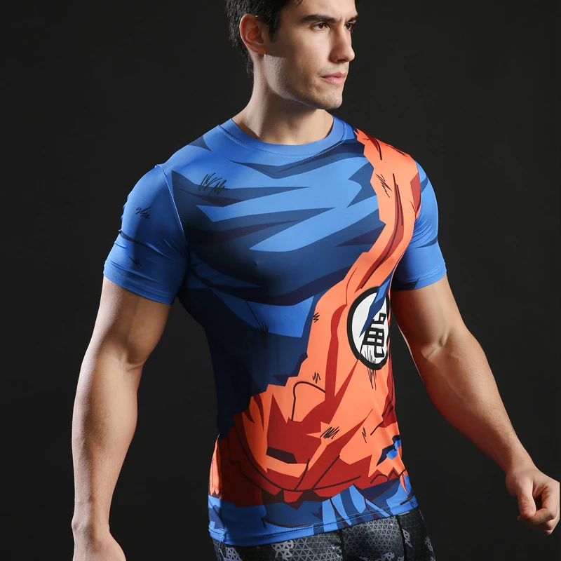Фитнес компрессионная рубашка мужская аниме футболка супергерой Harajuku череп Бэтмен Супермен 3D мужская футболка Бодибилдинг ZOOTOP медведь