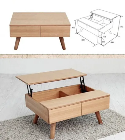 Поднимите механизм журнальный столик с газовой пружины складной стол мебельная