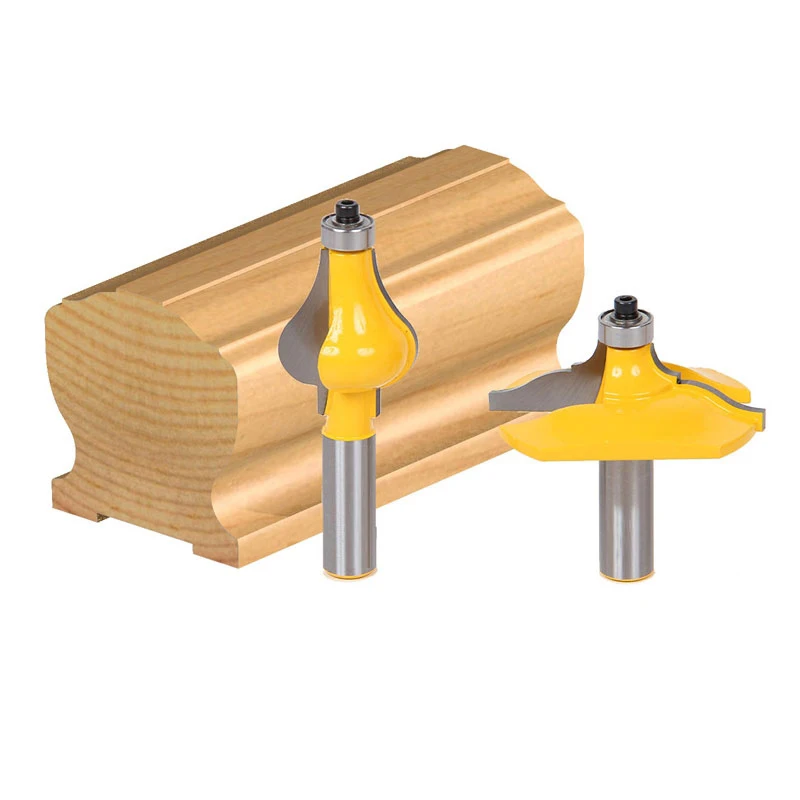 2pcs/set Bit Handrail Router Set - Classical Ogee/Flute -1/2&quot Shank | Инструменты