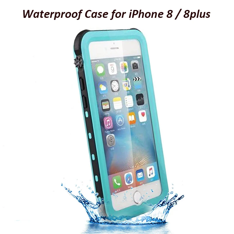 

For iPhone 8 Sealed Waterproof Case for iPhone 8plus Shockproof Underwater Diving Cases for iPhone 7 7plus Phone Cover Bag