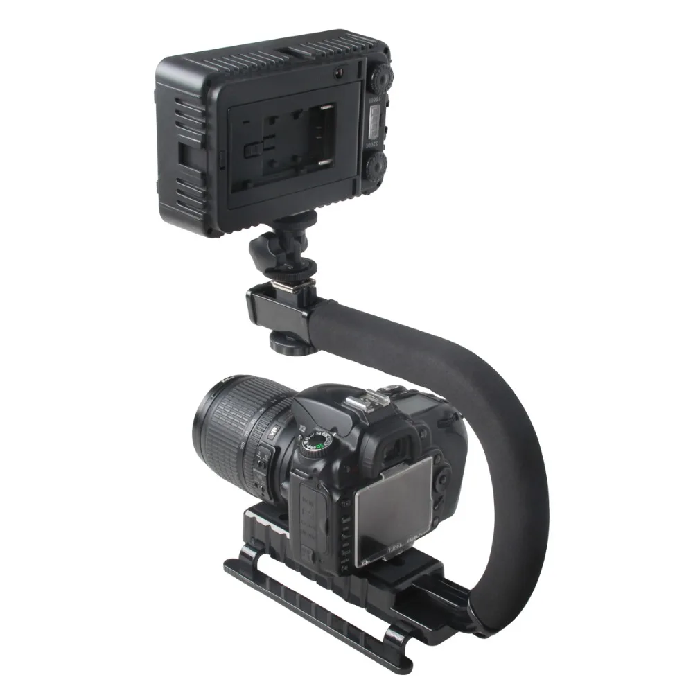Lightdow U-образная камера DSLR DV видеокамера Видео фонарик стабилизатор действия