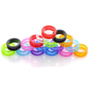 Кольца из силикагеля для причесок, 1 размер, подходят для любых ножниц, аксессуары для стрижки волос, аксессуары для салонов, 100 шт.партия