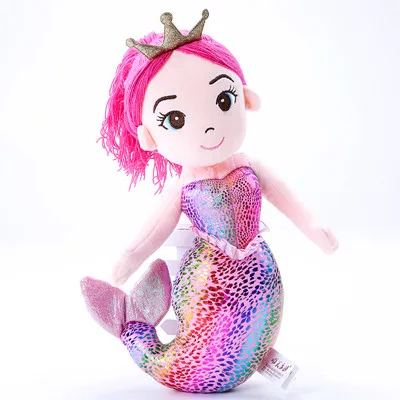 Pink Новая Фея Русалка Кукла Плюшевая Игрушка креативная милая девочка кукла принцесса-Русалка детский подарок на день рождения - Цвет: Pink