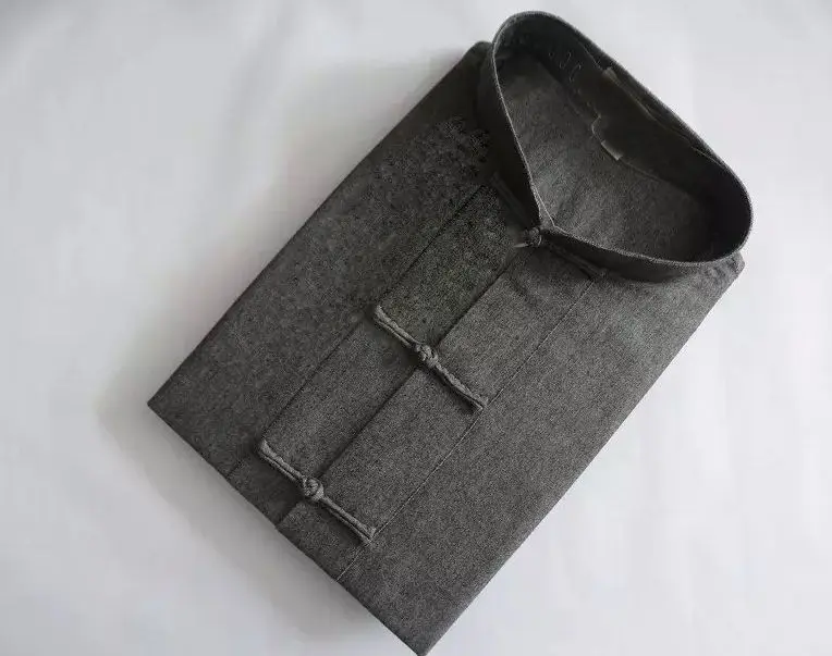 13 видов цветов мужские костюмы Тан из чистого хлопка рубашки с длинным рукавом