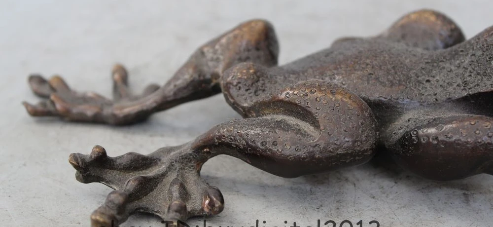 10 &quotКитайский фэн шуй бронзовое медное зло счастливый богатство лягушка bullfrog