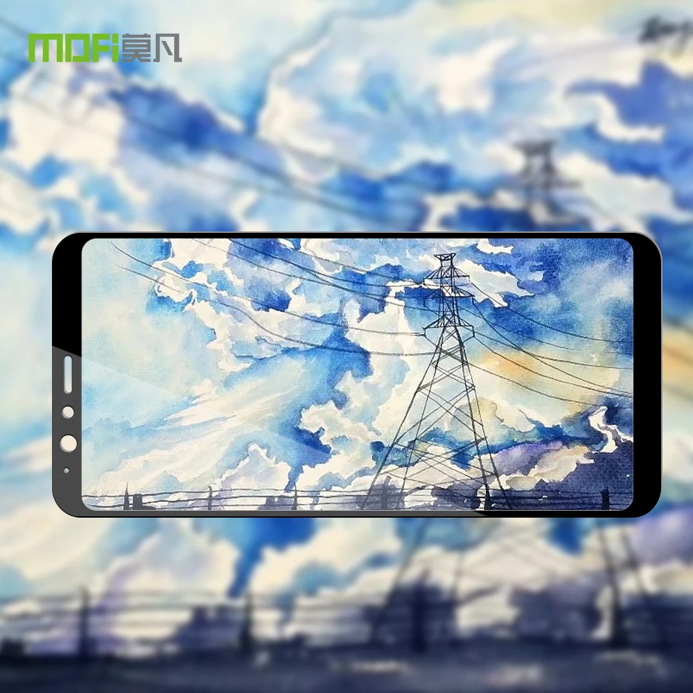 

For Samsung Galaxy A8 Star MOFi 9H Full Cover Tempered Glass Screen Protector Film For Samsung Galaxy A9 Star Toughened Glass