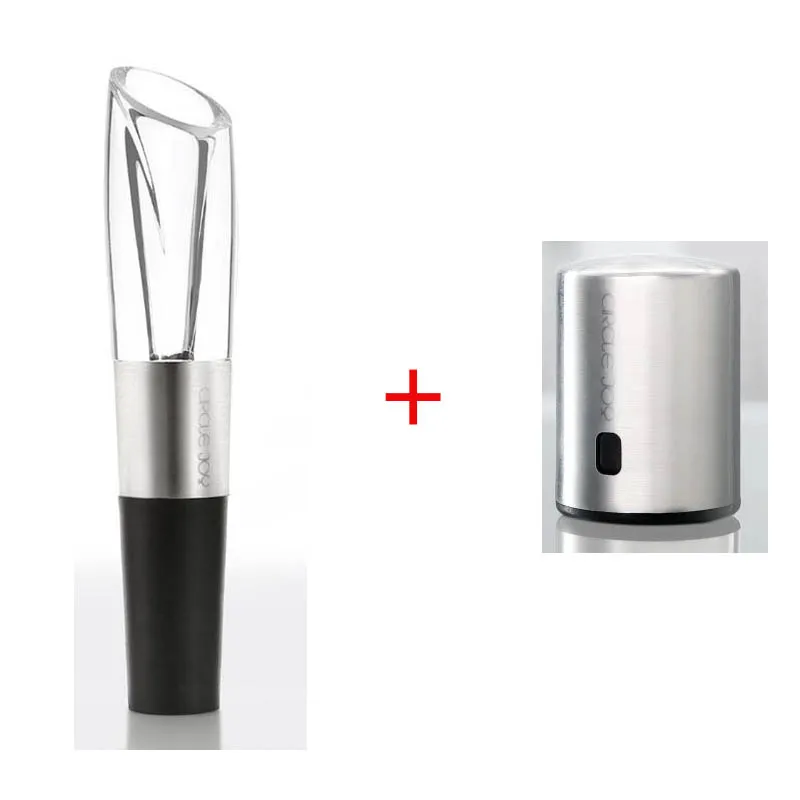 1decanter 1stopper Xiaomi Huohou автоматическая открывалка для бутылок красное вино пробка комплект графин пробка Электрический штопор фольга резак пробковый инструмент - Цвет: 1decanter 1stopper