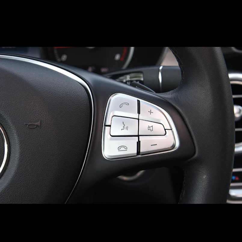 Один комплект крышки кнопки рулевого колеса для Mercedes Benz GLE GLS A B GLA CLS Class|Наклейки