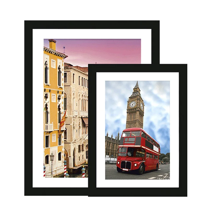 Деревянная фоторамка Pop Top плоская алюминиевая настольная и настенная рамка с