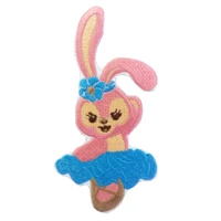 embroidered cute rabbit patch for clothing iron sewing applique clothes stickers shoes bags decoration badge diy patches