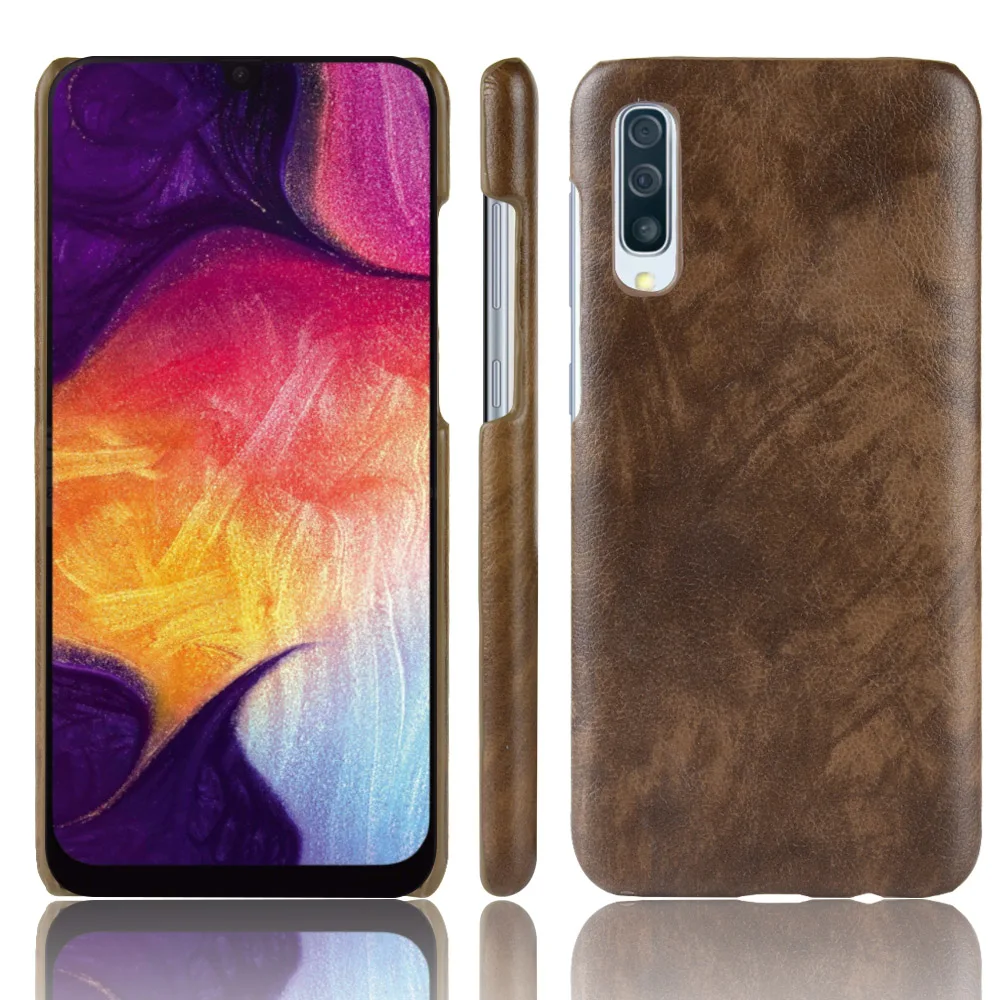 Для samsung Galaxy A50 чехол Роскошный винтажный ультра-тонкий из искусственной кожи