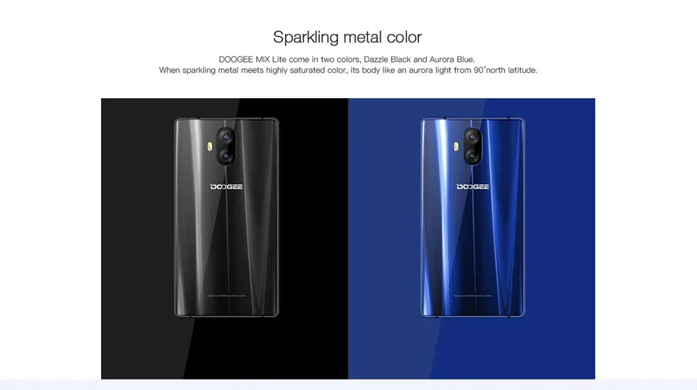 DOOGEE MIX Lite мобильный телефон 2 ГБ+ 16 ГБ двойной Камера 5.2 ''mtk6737 4 ядра android 7.0 3080 мАч отпечатков пальцев ID смартфон