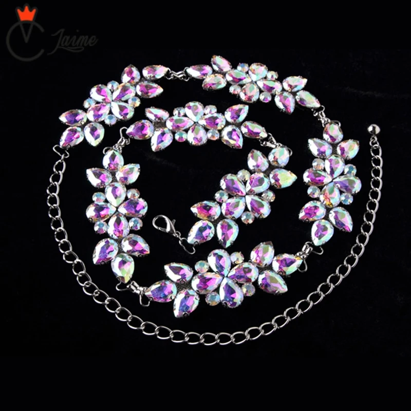 

Women Belly Dance Accessories Rhinestone Waists Belt for Dance Belly Chain Jewelry Body Chain