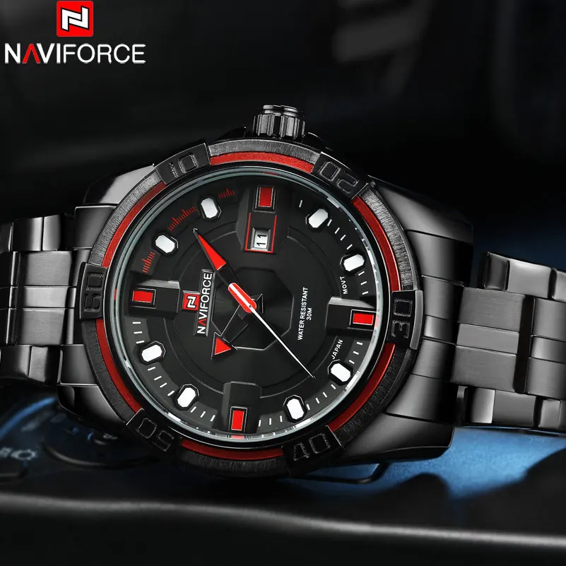 Naviforce Лидирующий бренд Для мужчин спортивные часы Мужчин's Военная Униформа