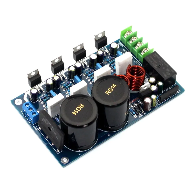 HIFI LM1875T 2.0 channel parallel amplifier board with BTL speaker protection circuit | Amplifier