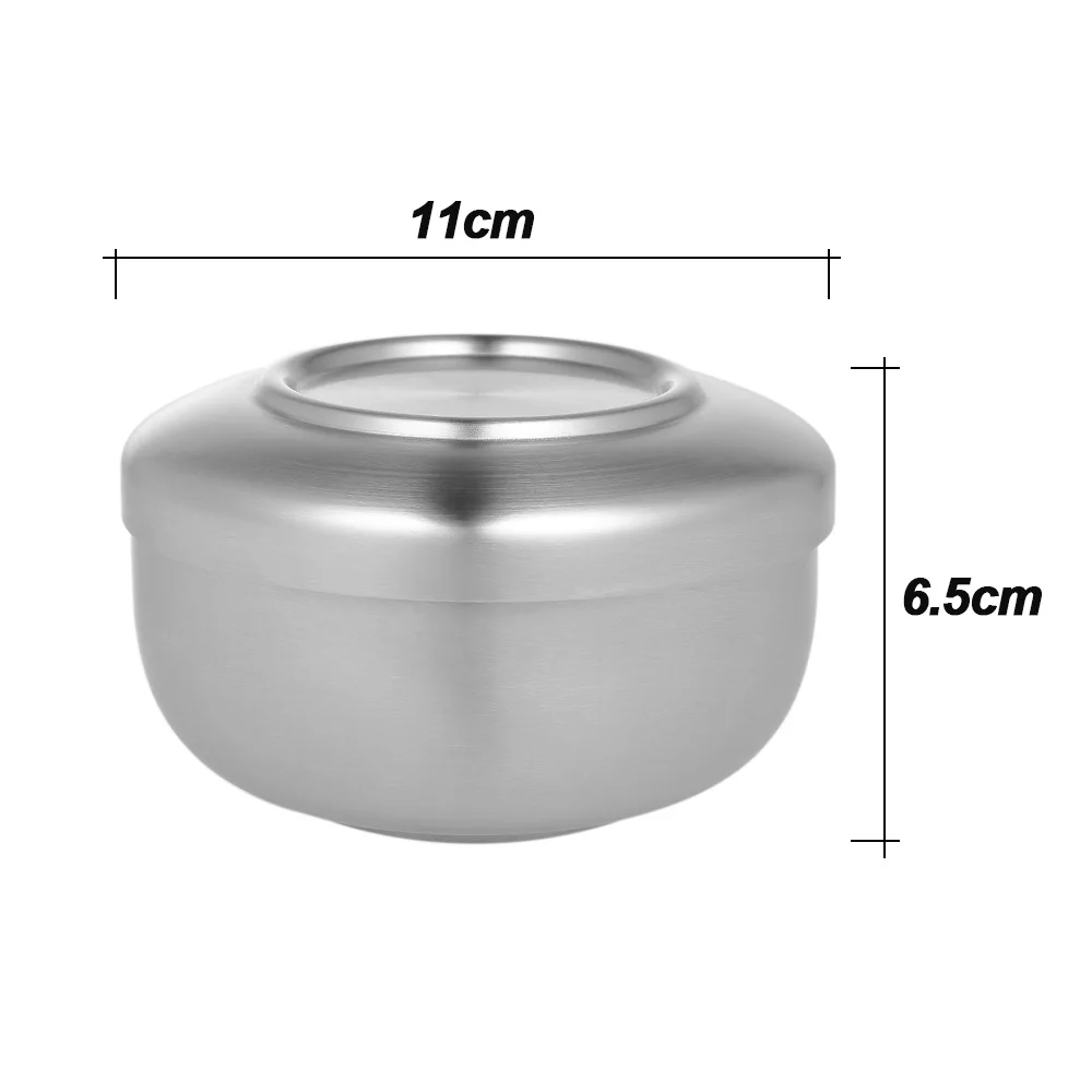 Shaving Brush Bowl Stainless Steel Shave Cream Soap Mug Male Face Cleaning | Красота и здоровье