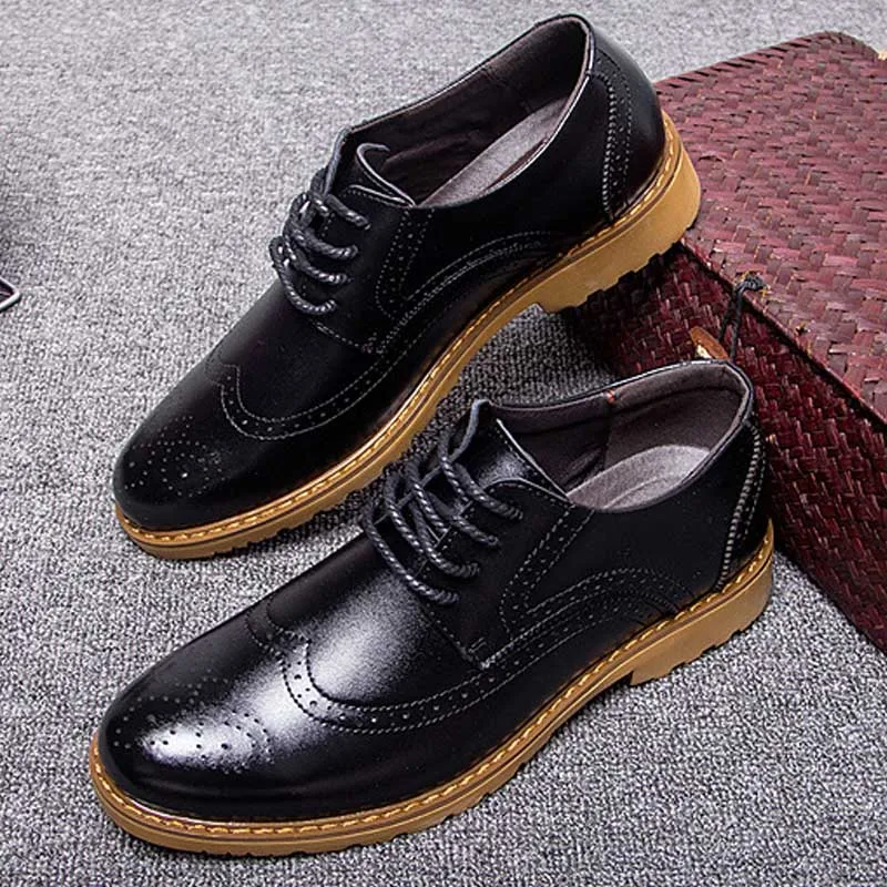 Brand 2020 Oxfords Leather Men Shoes Fashion Casual Pointed Top Formal Business Male Wedding Dress Flats Wholesales | Обувь