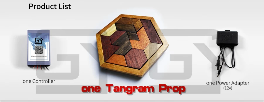 Комплект для побега Tangram Prop real life номер побега игра отделка головоломки, чтобы разблокировать секретная комната дизайн комнаты GENTENLY