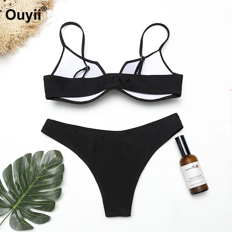 Женский купальник с v образным вырезом Раздельный низкой талией для отпуска лето