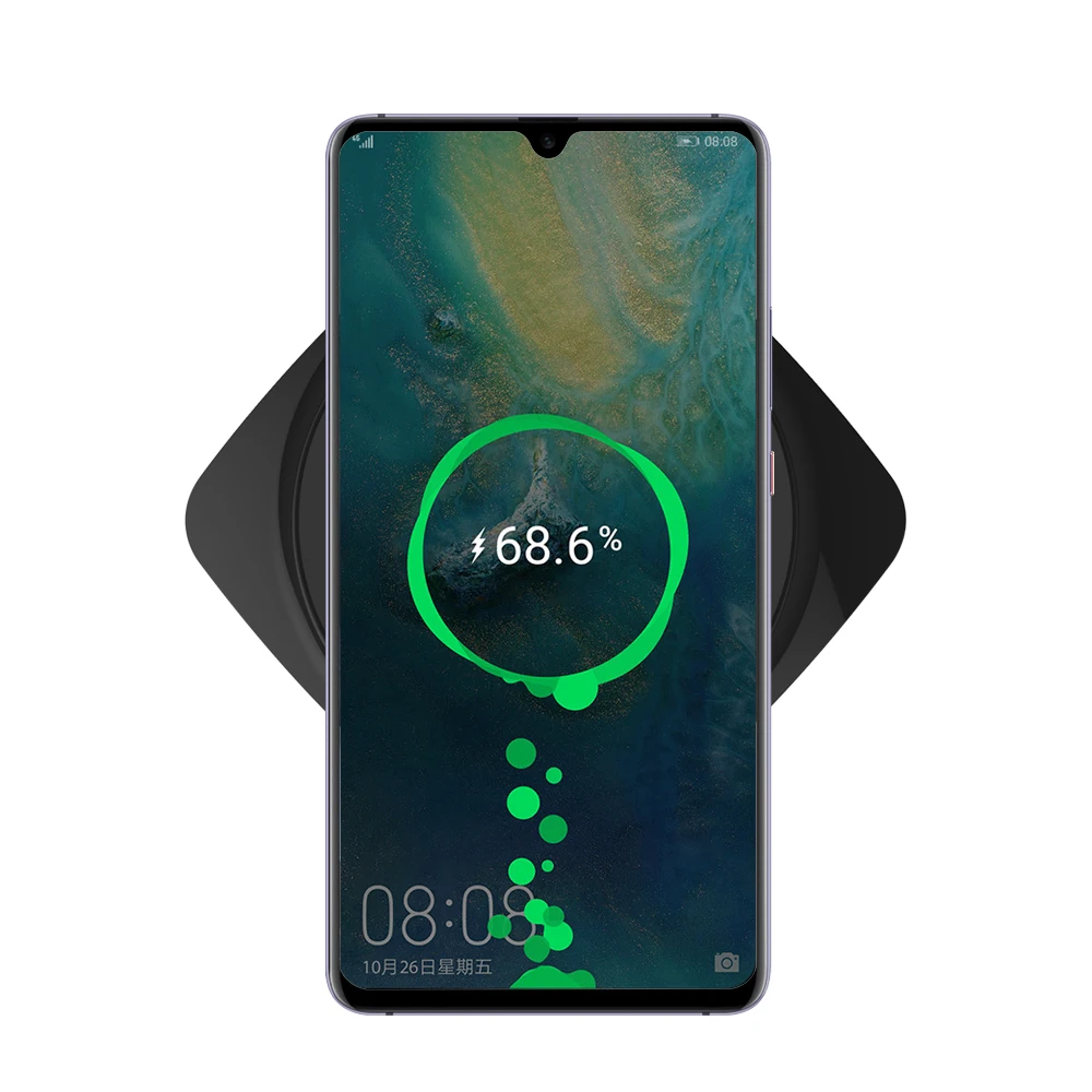 Ascromy 15 Вт Беспроводное зарядное устройство для Xiaomi Mi9 huawei P30 Pro samsung S10 быстрое автомобильное Индукционное быстрое зарядное устройство QC 3,0 USB зарядка