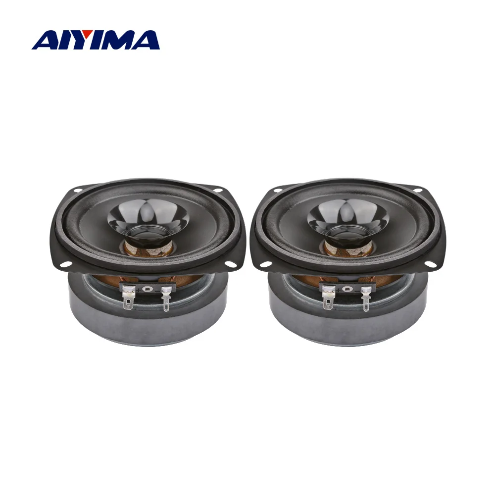 

AIYIMA 2Pcs 4 Inch Audio Portable Sound Speakers Column 4 Ohm 20W Music Loudspeaker DIY Speaker For Home Theater Sound System