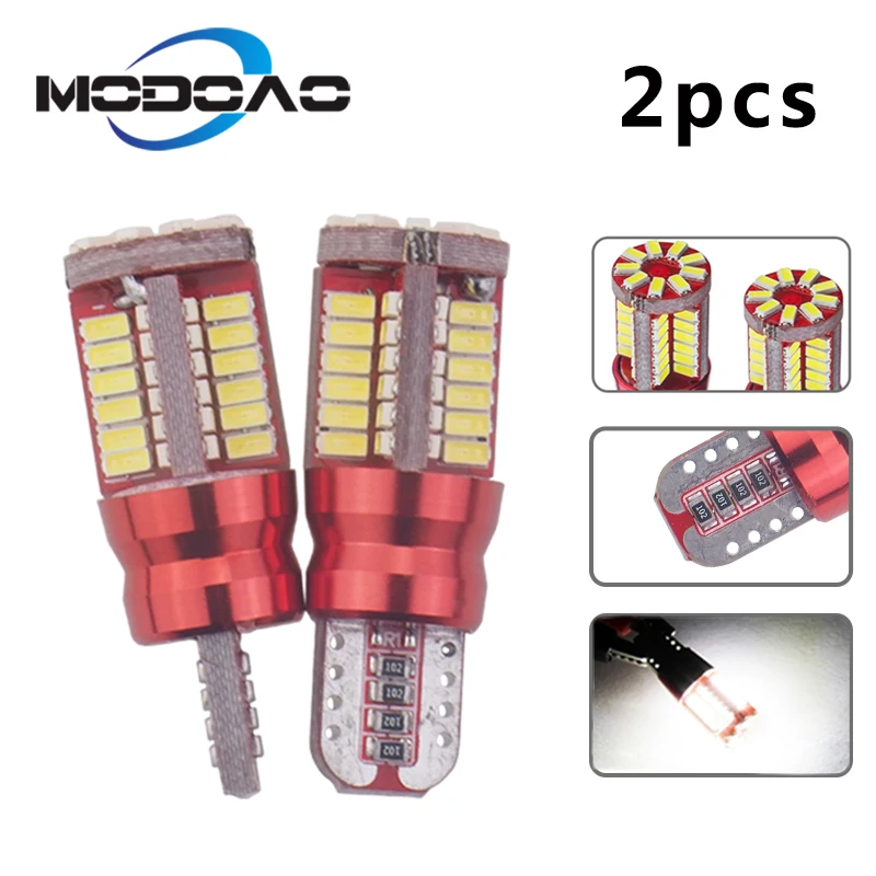 2 шт. Автомобильные светодиодные лампы t10 192 w5w 3014 57SMD|Сигнальная лампа| |