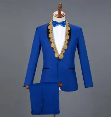 

Sequin blazer men groom suit set with pants mens wedding suits costume singer star style dance stage clothing formal dress black