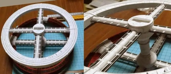 2001 космическая Одиссея космическая станция: 3D Бумага модель DIY
