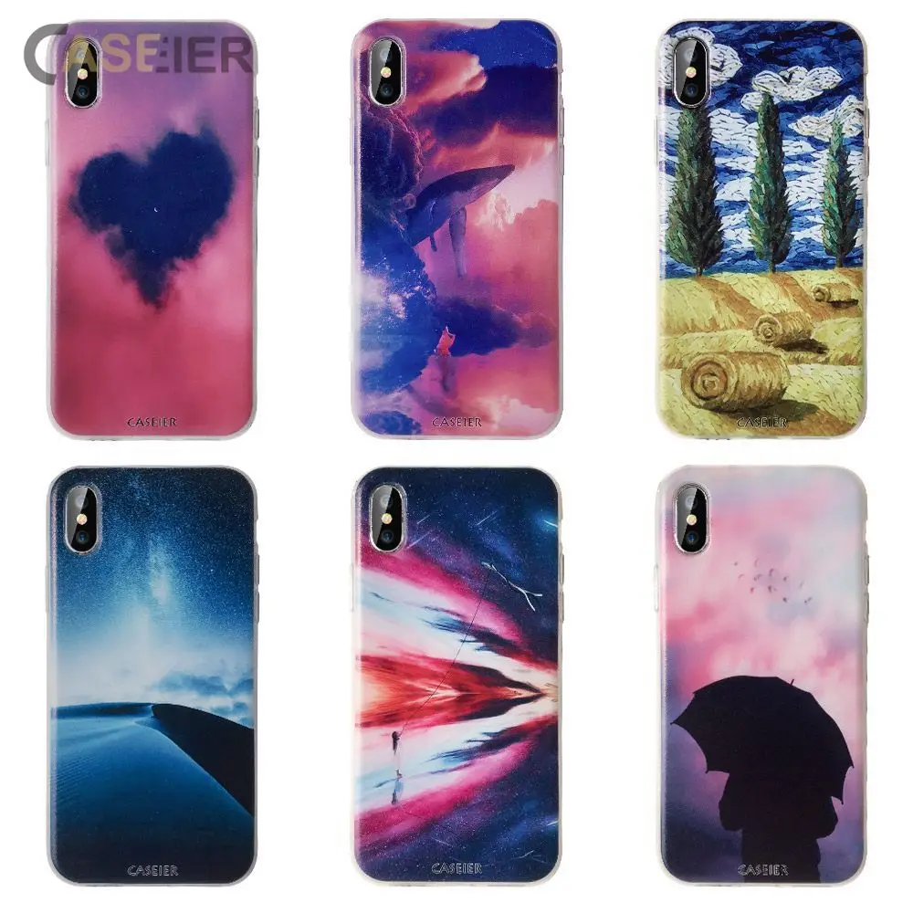 Чехол для телефона CASEIER Painting Style Xiaomi 4 5 6 Redmi 3S 3X 4A 5A Plus Мягкий силиконовый чехол 6X A1 8