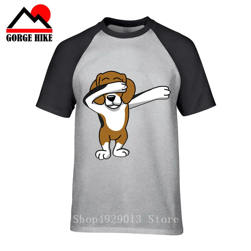 Футболка с коротким рукавом Lovely Dabbing Beagle Dance Funny Dog модная мужская футболка вырезом