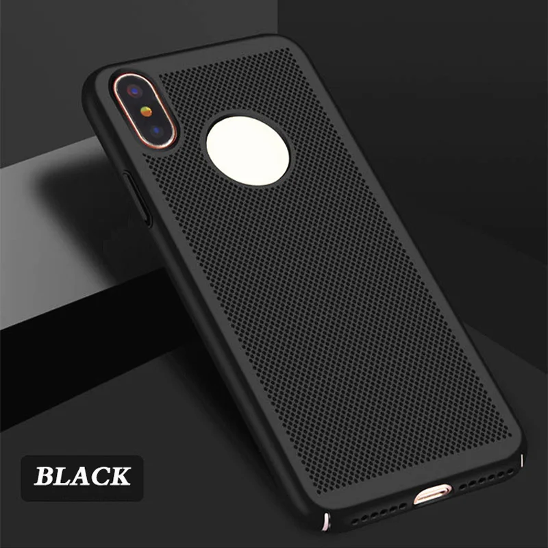 Hollow phone case for iphone X XR XS MAX breathable and lightweight 5 5S SE 6S 6 7 8 Plus Bling |