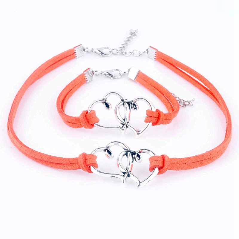 Женский комплект украшений из бархатной подвески и браслета XY160346 | Украшения